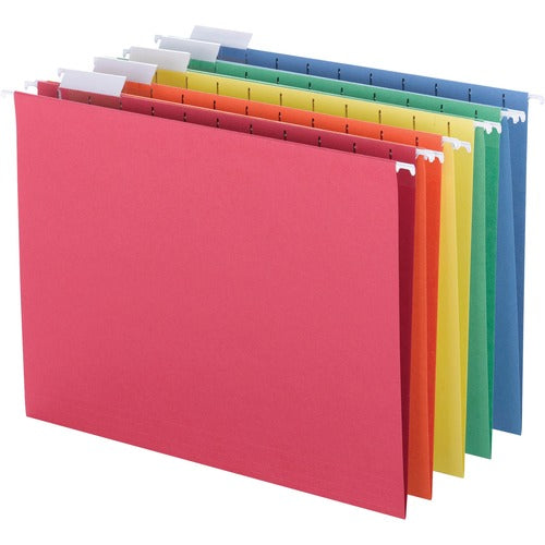 Business Source BSN5215AST 1/5 Tab Cut Letter Recycled Hanging Folder
