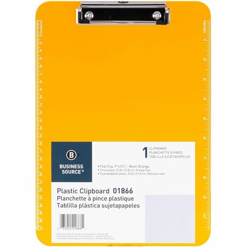 Business Source BSN01866 Flat Clip Clipboard