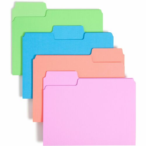 Smead SMD11957 SuperTab 1/3 Tab Cut Letter Recycled Top Tab File Folder