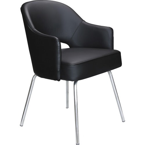 Boss BOPB489CBK Black Vinyl Guest Chair