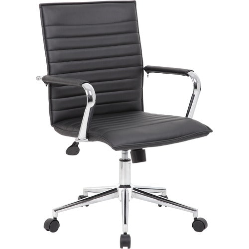 Boss BOPB9533CBK Black Vinyl Hospitality Chair