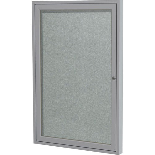 Ghent GHEPA13624VX193 1 Door Enclosed Vinyl Bulletin Board with Satin Frame