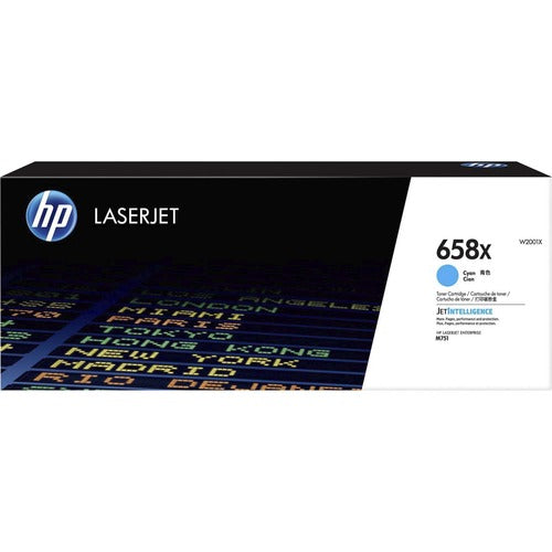 HP HEWW2001X 658X (W2001X) Original High Yield Laser Toner Cartridge - Cyan - 1 Each