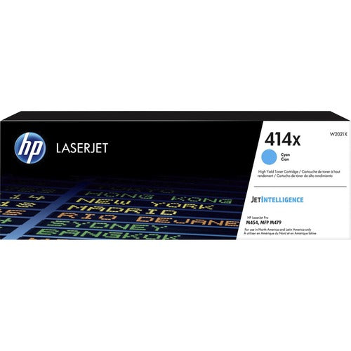 HP HEWW2021X 414X (W2021X) Original High Yield Laser Toner Cartridge - Cyan - 1 Each