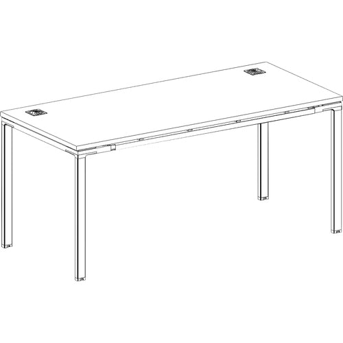 Boss BOPSGSD003201 Desk with 2 Round Grommets and 2 - 3/4 Pedestal