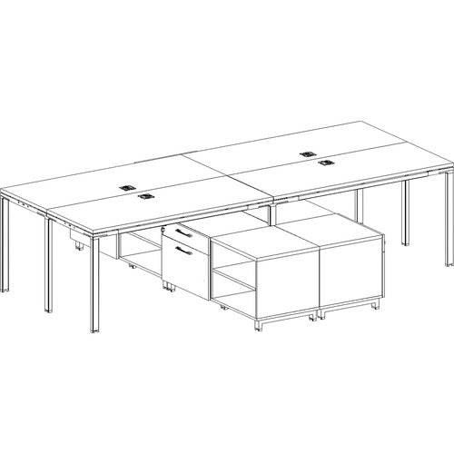 Boss BOPSGSD017101 4 Desks with 4 Cabinets