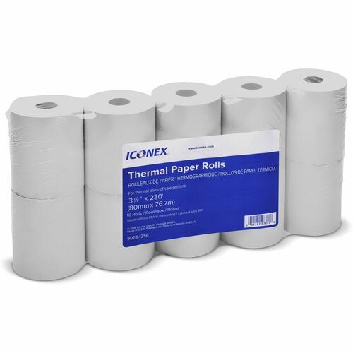 ICONEX ICX90781356 3-1/8" Thermal POS Receipt Paper Roll