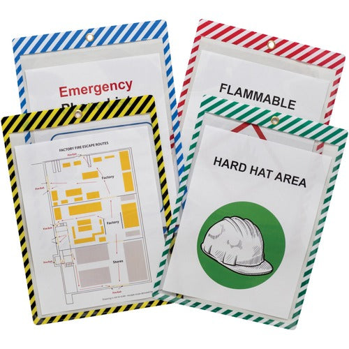 C-Line CLI44100 Safety Striped Shop Ticket Holders