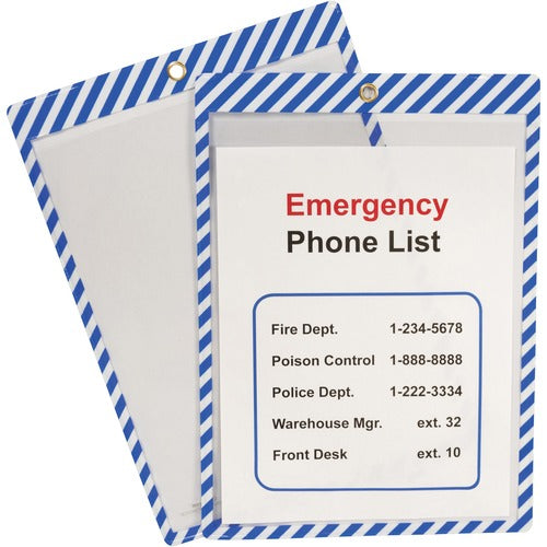 C-Line CLI44105 Safety Striped Shop Ticket Holders