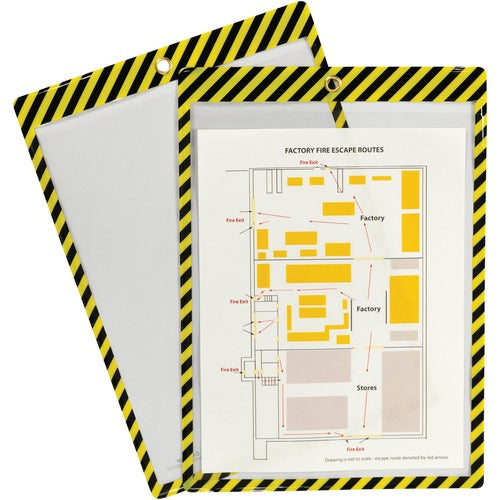 C-Line CLI44101 Safety Striped Shop Ticket Holders