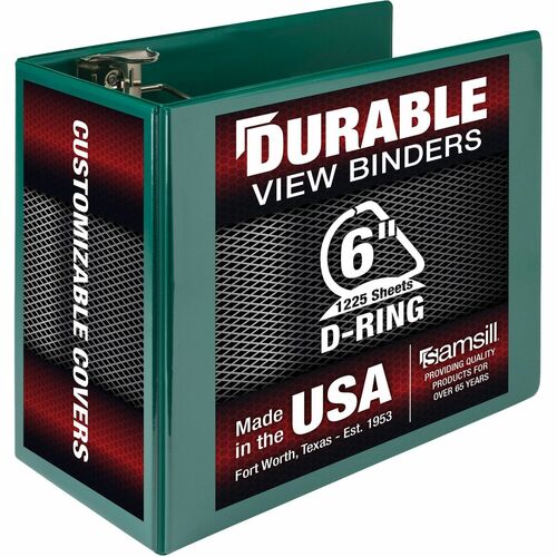 Samsill SAM16424 Nonstick 6" Locking D-Ring View Binder