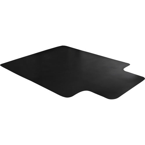 Floortex FLRFC124553HLBV Cleartex AdvantagematBlack Vinyl Lipped Chair Mat for Hard Floor - 45" x 53"