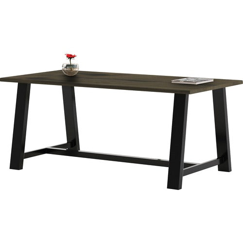 KFI KFIT3672BMTLFTB 36x72" Solid Wood Top Midtown Table