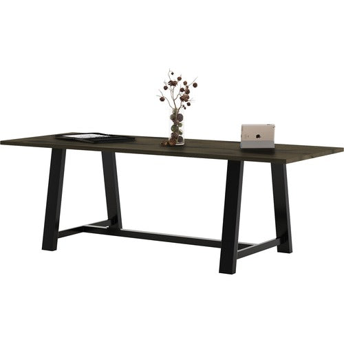 KFI KFIT3696BMTLFTB 36x96" Solid Wood Top Midtown Table