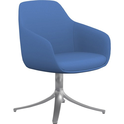 9 to 5 Seating NTF9134GTSFBU Lilly Swivel Base Fabric Lounge Chair