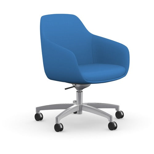 9 to 5 Seating NTF9154R2SFBU Lilly 5-Star Base Fabric Lounge Chair