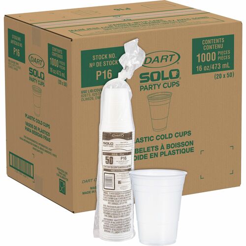 Solo SCCP16 16 oz Plastic Cold Party Cups