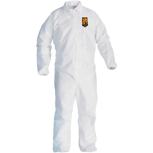 Kleenguard KCC44314 A40 Coveralls - Zipper Front, Elastic Wrists & Ankles