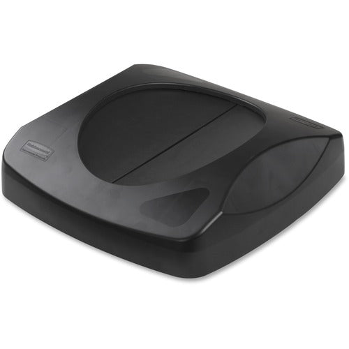 Rubbermaid Commercial RCP268988BKCT Untouchable Swing Top Lid