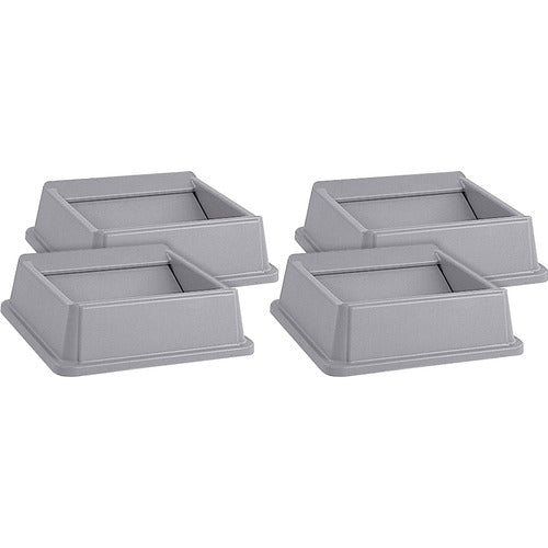 Rubbermaid Commercial RCP266400GYCT Untouchable Square Swing Top