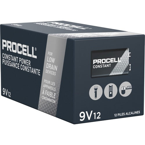 Procell by Duracell DURPC1604BKDCT 9-Volt Alkaline Batteries, 12-Packs