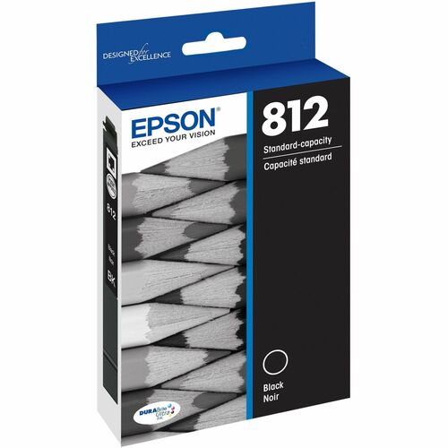 Epson EPST812120S DURABrite Ultra T812 Original Inkjet Ink Cartridge - Single Pack - Black - 1 Each