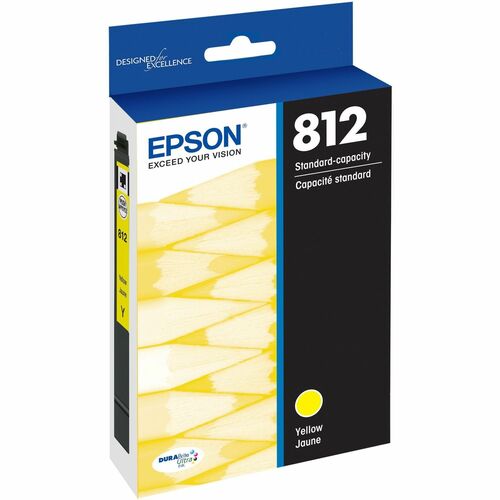 Epson EPST812420S DURABrite Ultra T812 Original Standard Yield Inkjet Ink Cartridge - Yellow - 1 Each