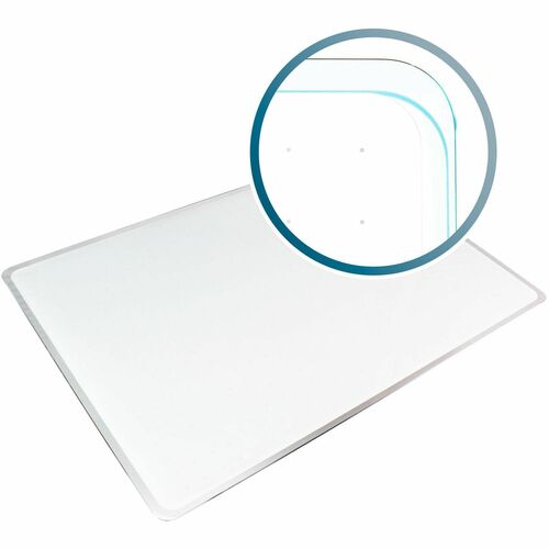 Floortex FLRFCVGM2436WG Viztex® Glacier White Multi-Purpose Grid Glass Dry-Erase Board 24" x 36"