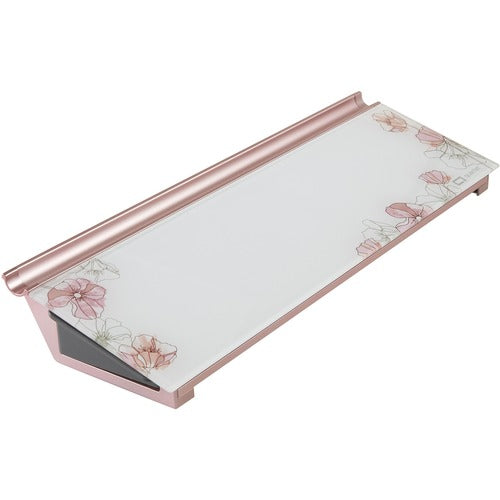 Quartet QRTGDP186P Floral Design Glass Dry-Erase Desktop Pad