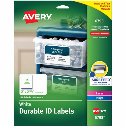 Avery® AVE06793 Avery® Permanent Durable ID Labels with Sure Feed(R) Technology