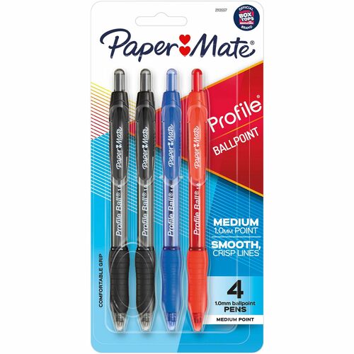 Paper Mate PAP2100912 Pen RT Bold Profile Asst 4/pkg