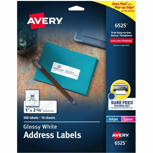 Avery® AVE06525 Avery® Easy Peel Glossy Address Labels