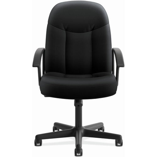 HON BSXVL601VA10 High-Back Executive Chair | Center-Tilt | Fixed Arms | Black Fabric