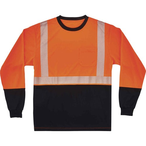 Ergodyne EGO22682 8281BK Type R Class 2 Front Long Sleeve T-Shirt