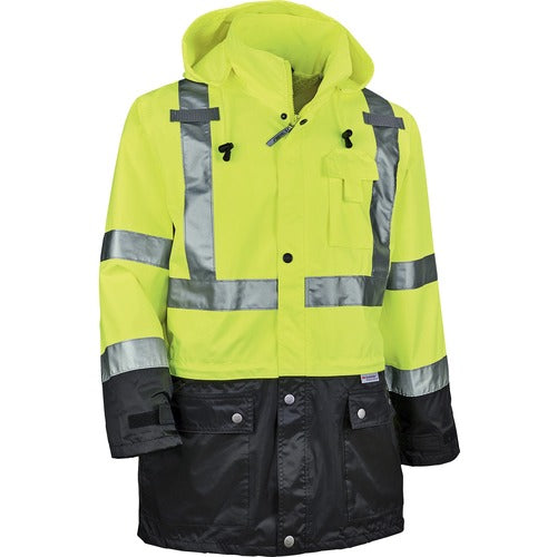 Ergodyne EGO25328 8365BK Type R Class 3 Front Rain Jacket