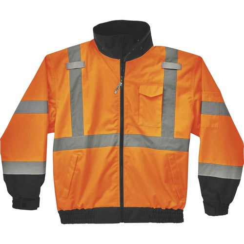Ergodyne EGO24464 8379 Type R Class 3 Hi-Vis Fleece Lined Bomber Jacket