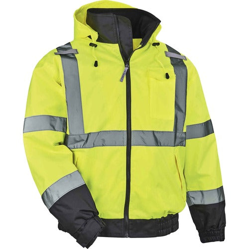 Ergodyne EGO24477 8379 Type R Class 3 Hi-Vis Fleece Lined Bomber Jacket