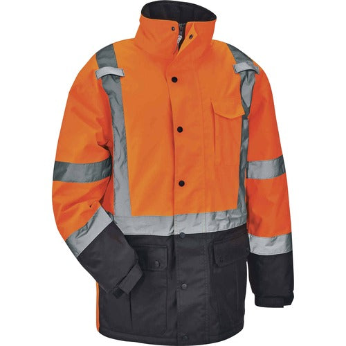 Ergodyne EGO25577 8384 Type R Class 3 Hi-Vis Quilted Thermal Parka