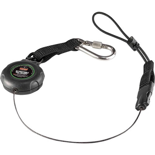 Ergodyne EGO19301 3001 Retractable Tool Lanyard w/ Carabiner and Loop Attachments - 2lbs