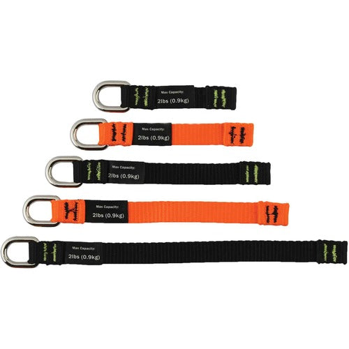 Ergodyne EGO19701 3700 Web Tool Tether Attachment - D-Ring Tool Tails - 2lbs (6-Pack)