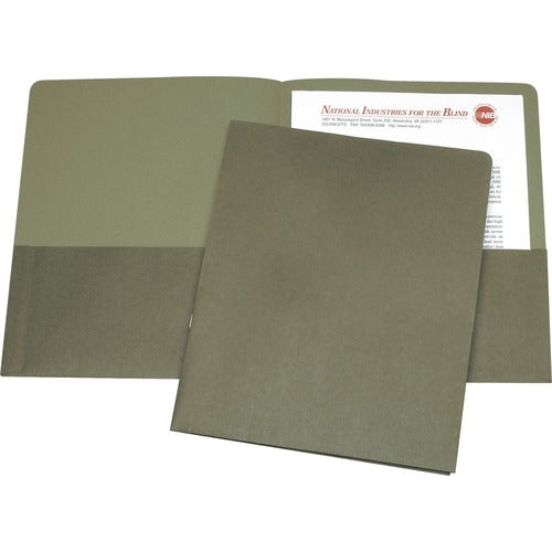 SKILCRAFT® NSN4844578 1/3 Tab Cut Letter Recycled Portfolio