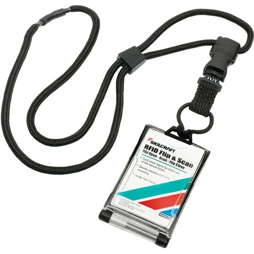 SKILCRAFT® NSN6926543 Closed Face RFID Dual Card Lanyard