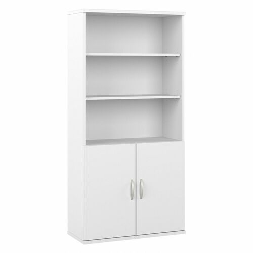 Bush Business Furniture BSHSTC015WH Studio C 5 Shelf Bookcase with Doors