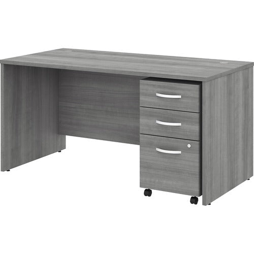 Bush Business Furniture BSHSTC014PGSU Studio C 60W x 30D Office Desk with Mobile File Cabinet