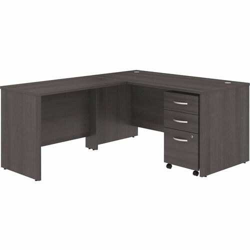 Bush Business Furniture BSHSTC008SGSU Studio C 60W x 30D L Shaped Desk with Mobile File Cabinet and 42W Return