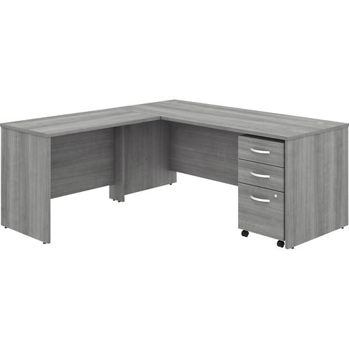 Bush Business Furniture BSHSTC007PGSU Studio C 72W X 30D L Shaped Desk With Mobile File Cabinet And 42W Return