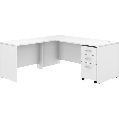 Bush Business Furniture BSHSTC007WHSU Studio C 72W X 30D L Shaped Desk With Mobile File Cabinet And 42W Return