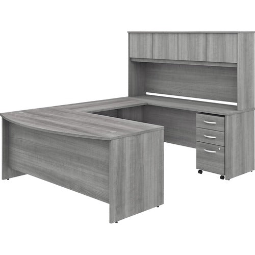 Bush Business Furniture BSHSTC003PGSU Studio C Desk/Hutch/File Cabinet Set