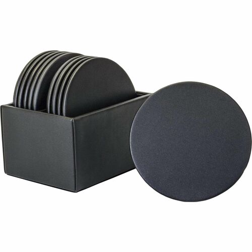 Dacasso DACA1035 Leather Round Coaster Set