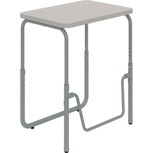 Safco SAF1221GR AlphaBetter 2.0 Height - Adjustable Student Desk with Pendulum Bar 22"-30"